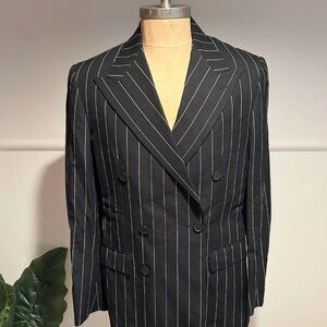 42R CUSTOM FIT POLO RALPH LAUREN DOUBLE BREASTED PIN STRIPE SPORT COAT